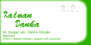 kalman danka business card